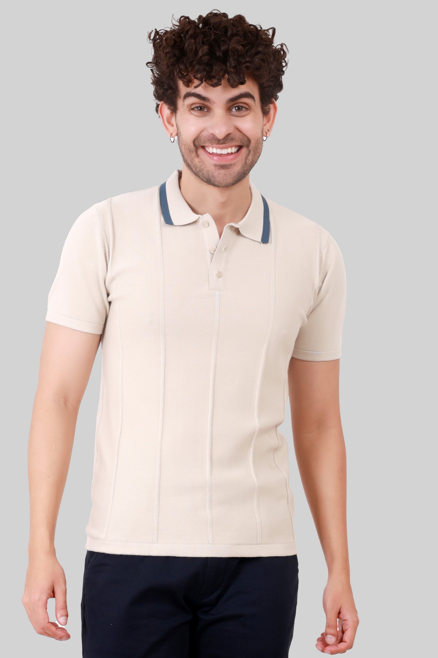 KNITTED COTTON COMPACT T-SHIRT