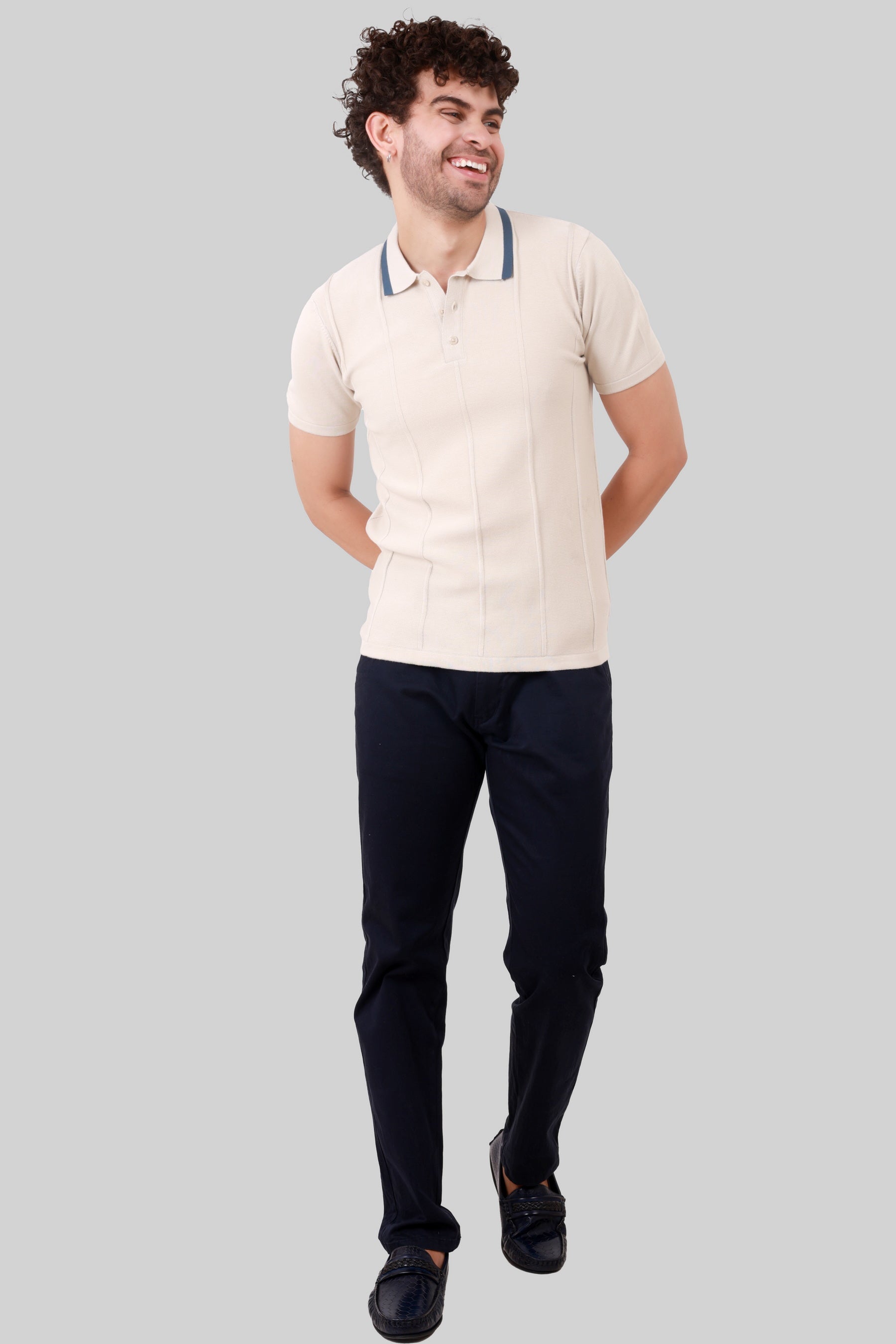 KNITTED COTTON COMPACT T-SHIRT