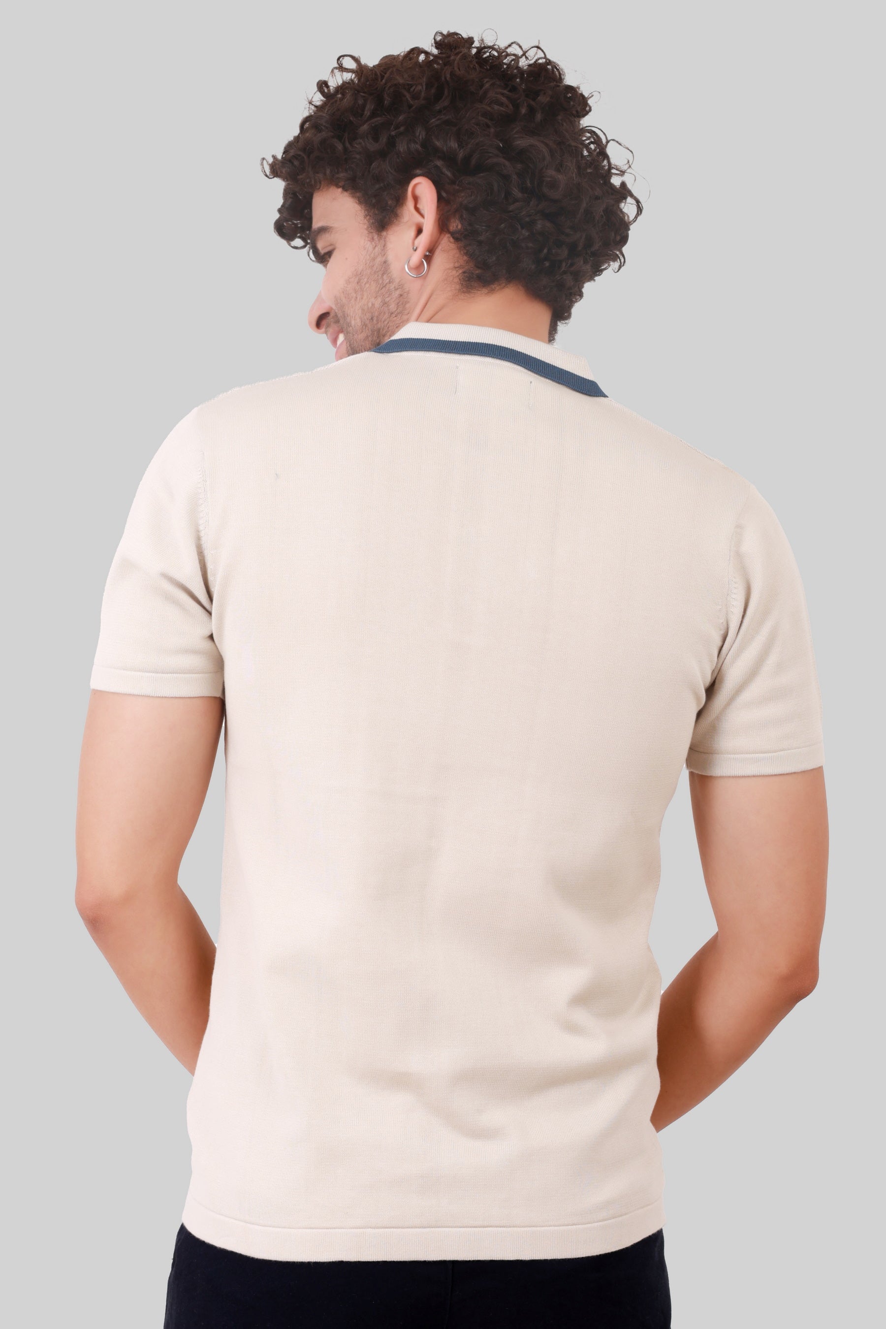 KNITTED COTTON COMPACT T-SHIRT