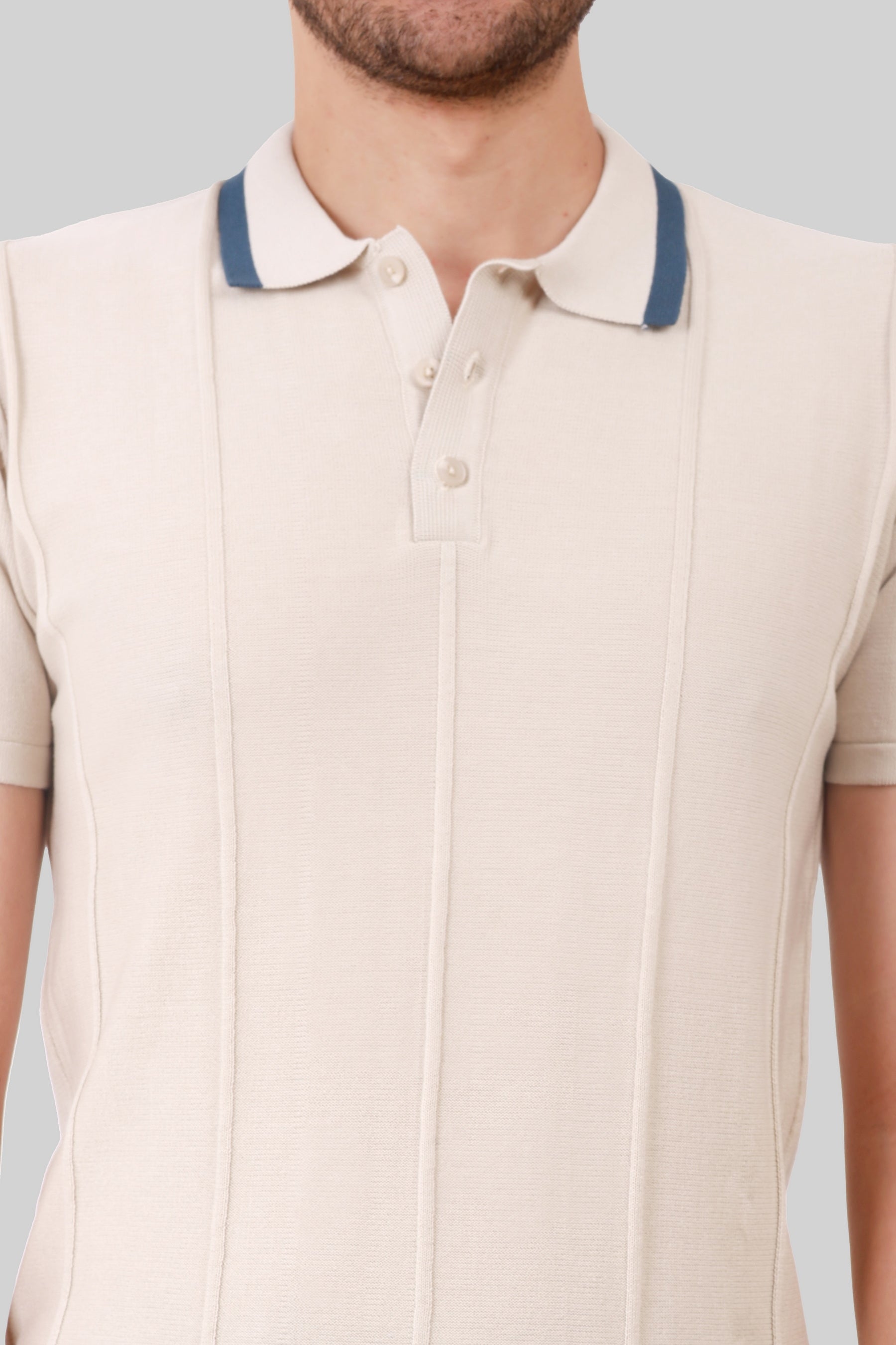 KNITTED COTTON COMPACT T-SHIRT