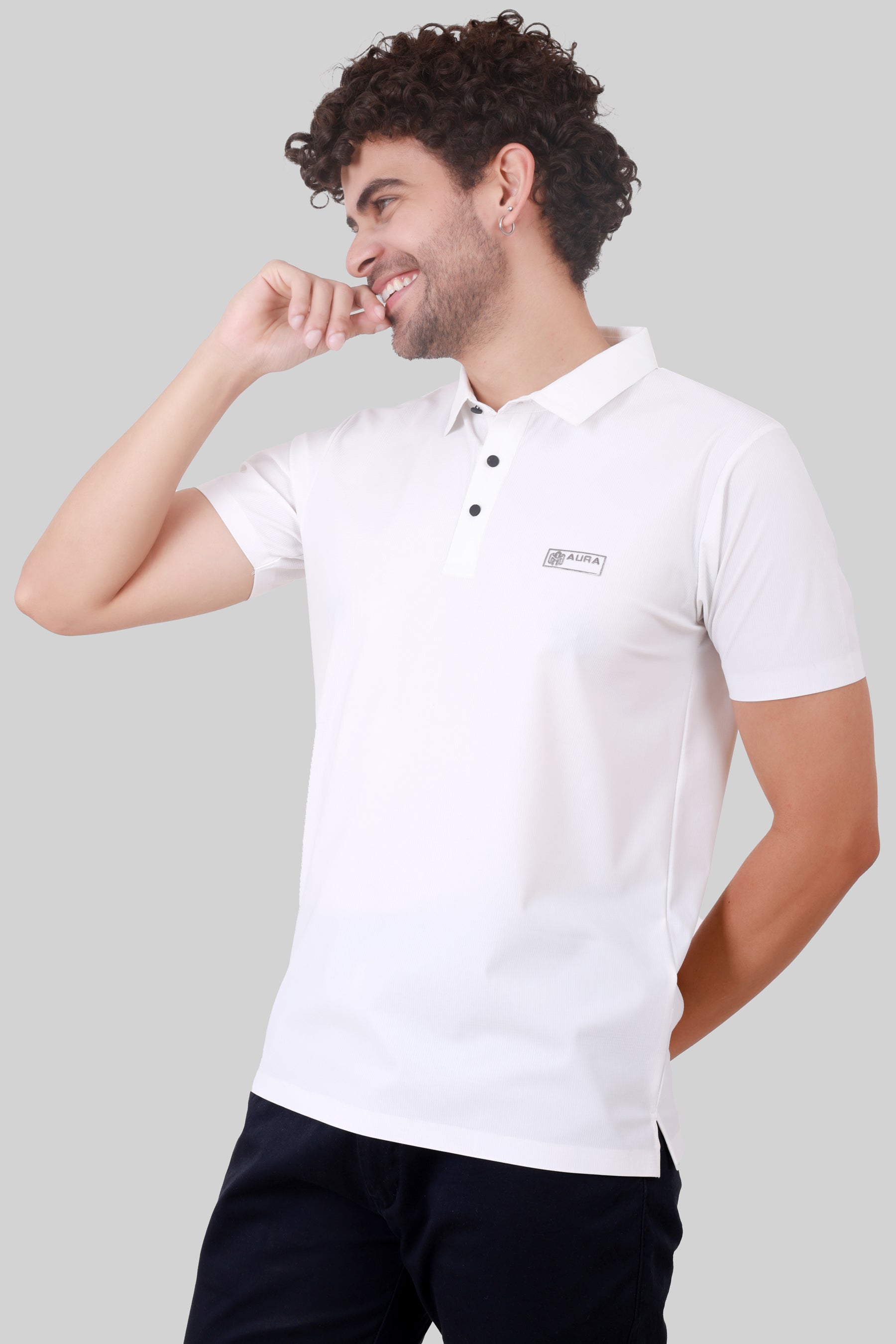 SEAMLESS NYLON COTTON T-SHIRT