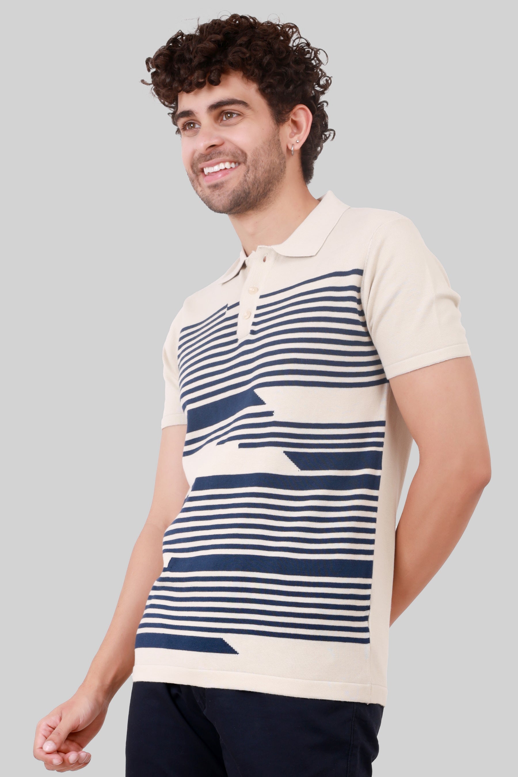 KNITTED COTTON COMPACT T-SHIRT