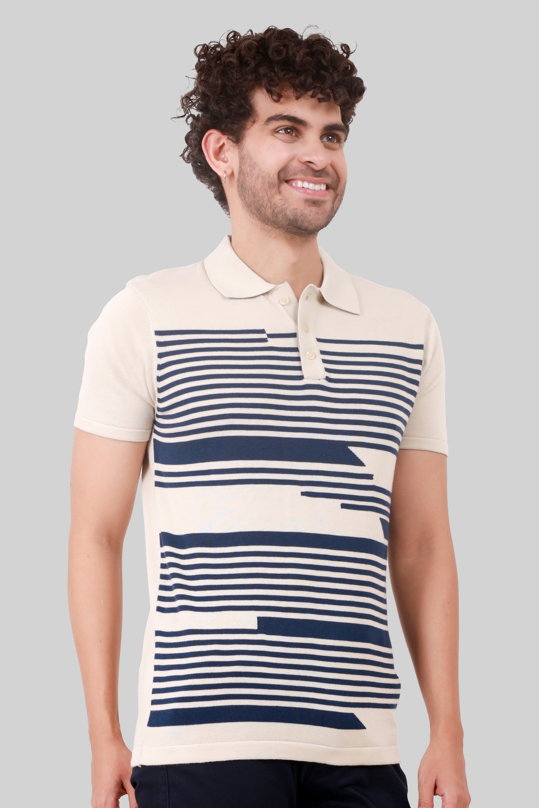 KNITTED COTTON COMPACT T-SHIRT
