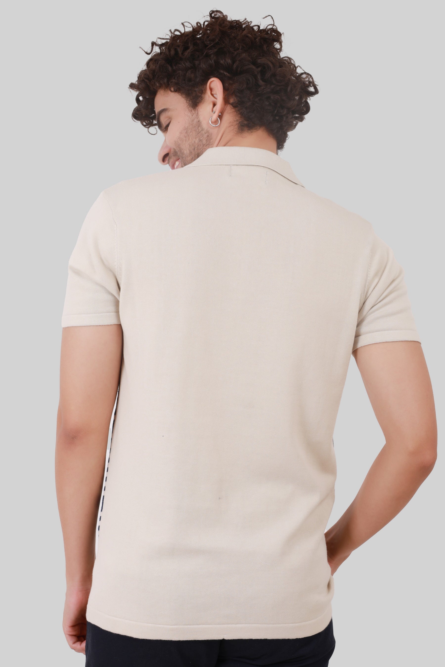 KNITTED COTTON COMPACT T-SHIRT