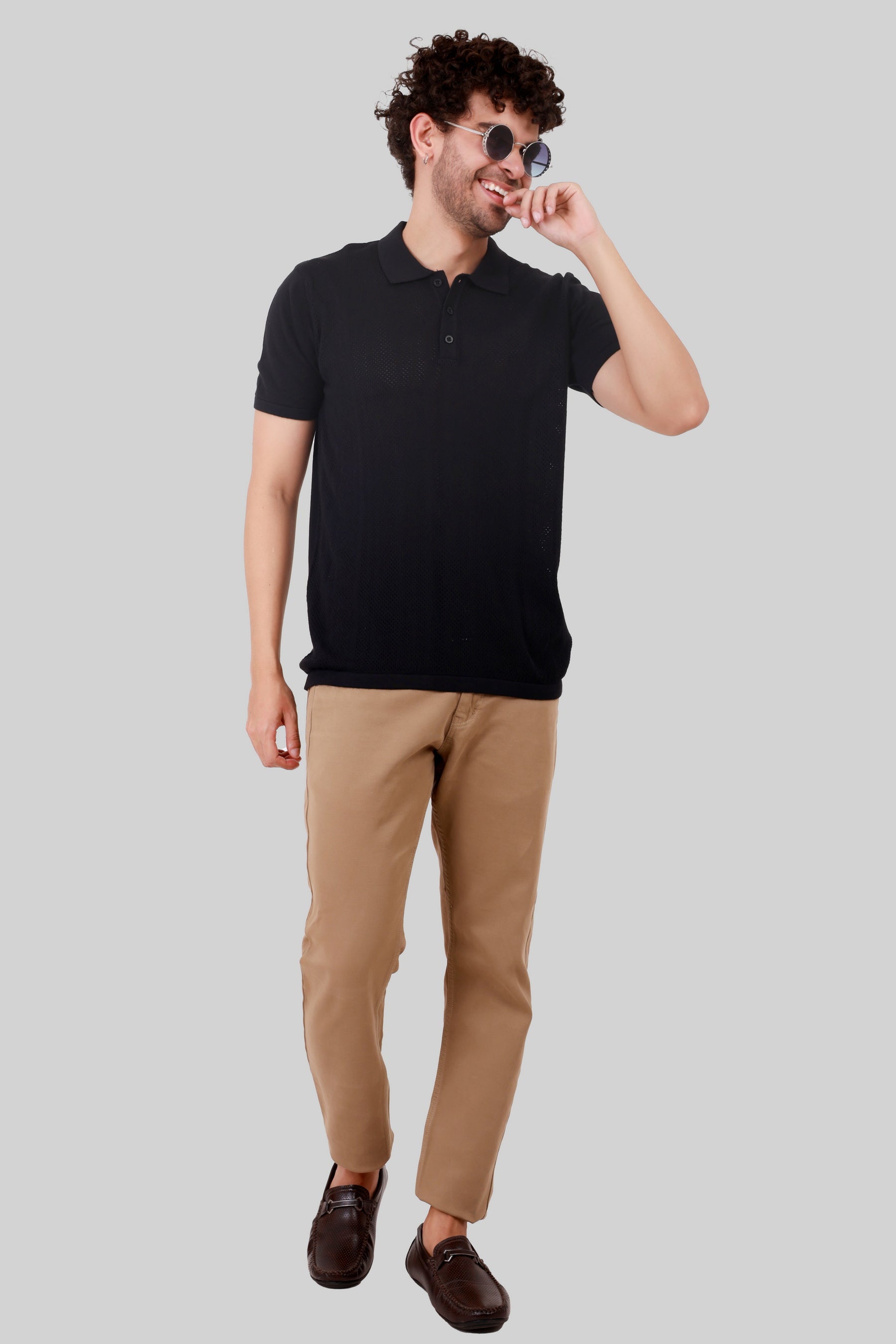 KNITTED COTTON COMPACT T-SHIRT
