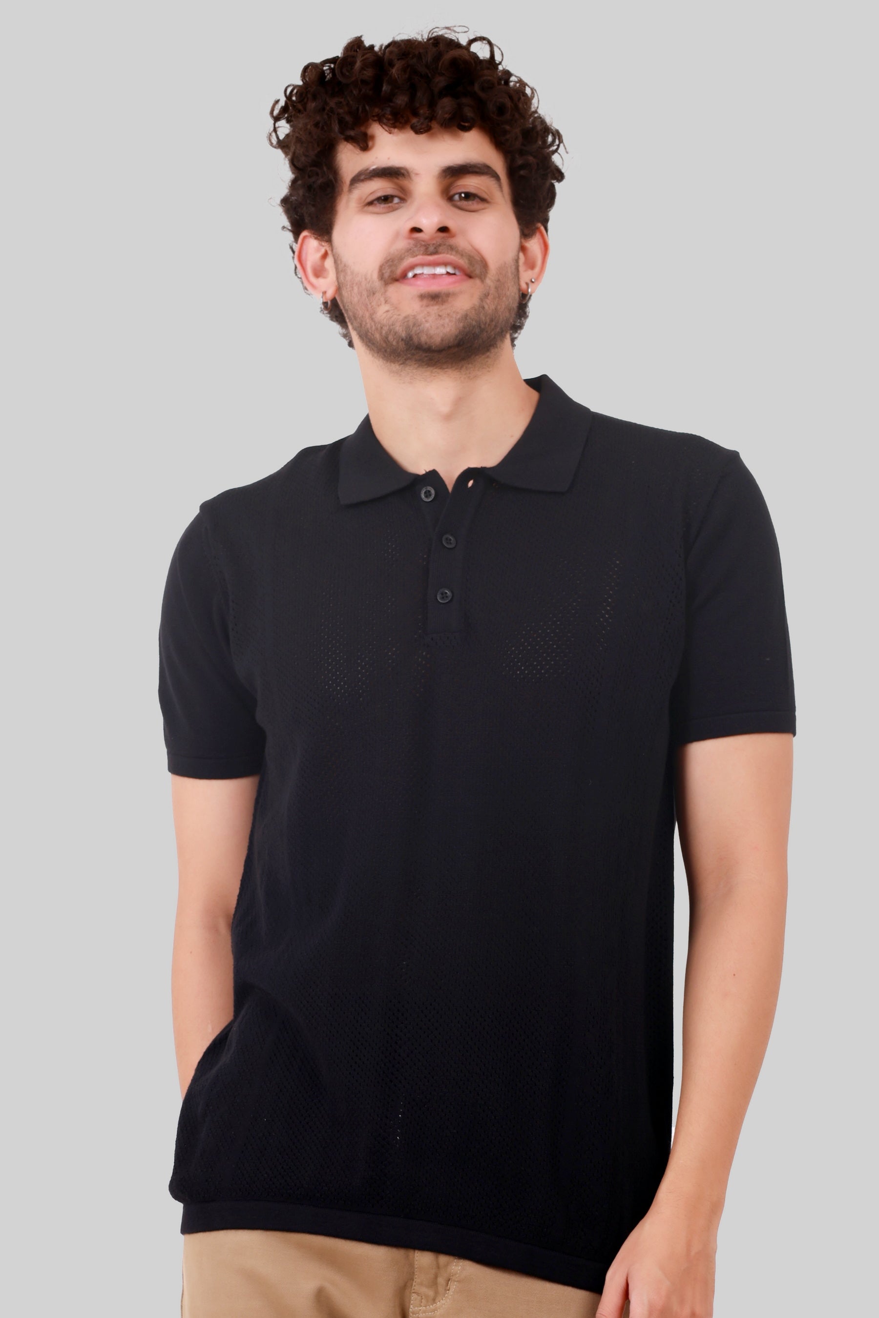 KNITTED COTTON COMPACT T-SHIRT