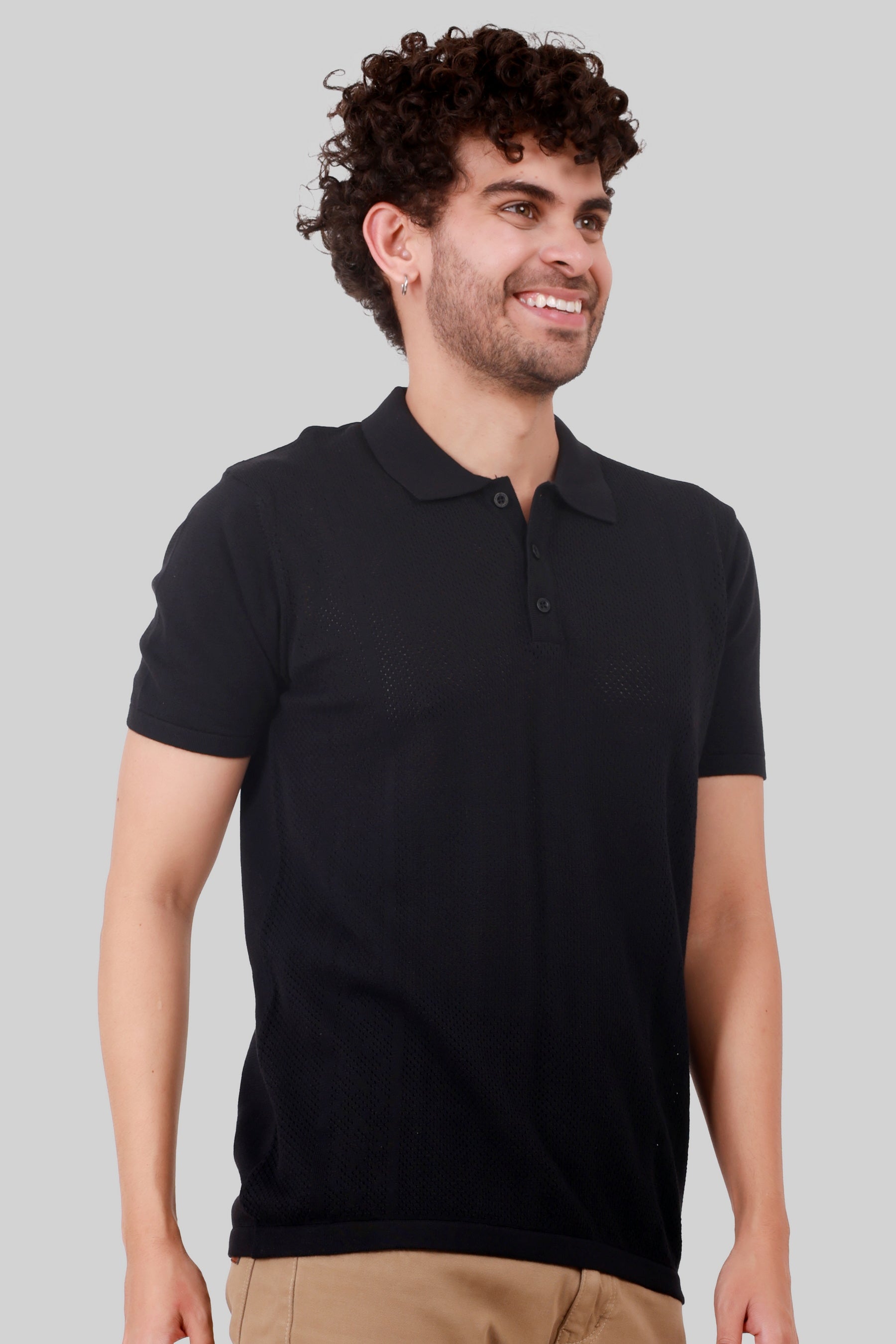 KNITTED COTTON COMPACT T-SHIRT