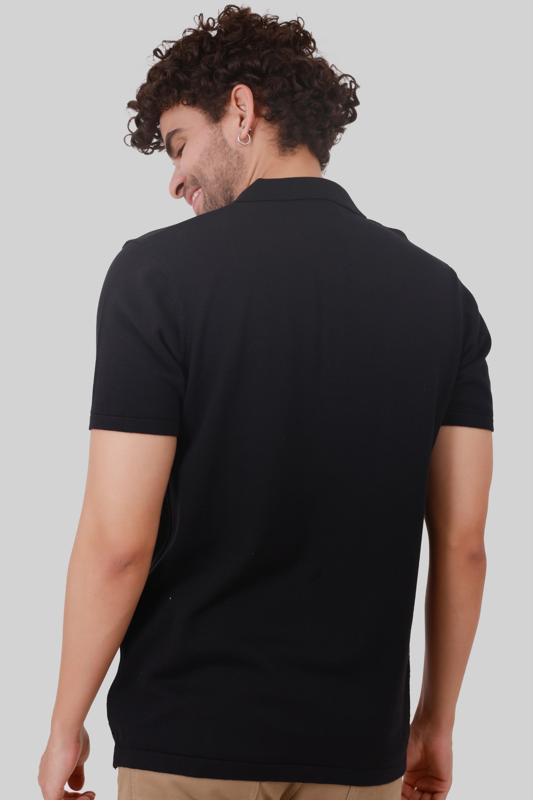 KNITTED COTTON COMPACT T-SHIRT