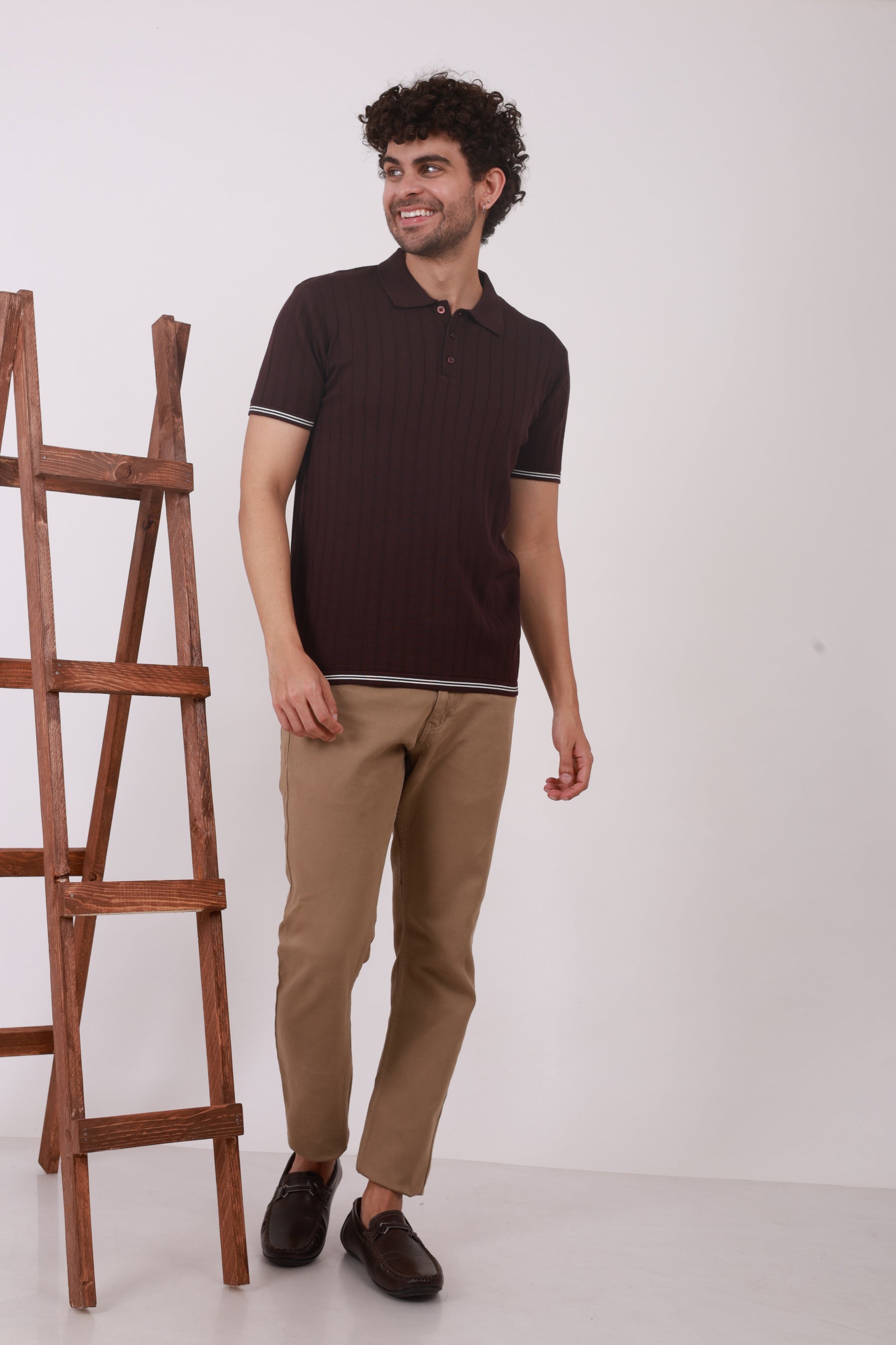 KNITTED COTTON COMPACT T-SHIRT