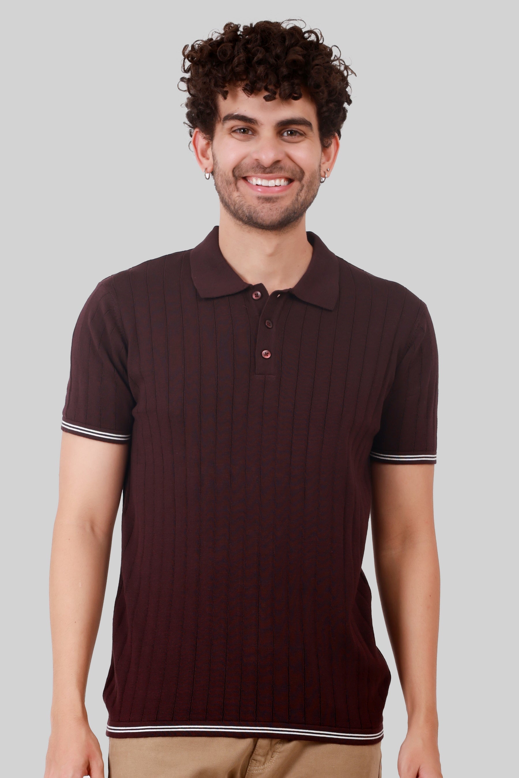 KNITTED COTTON COMPACT T-SHIRT