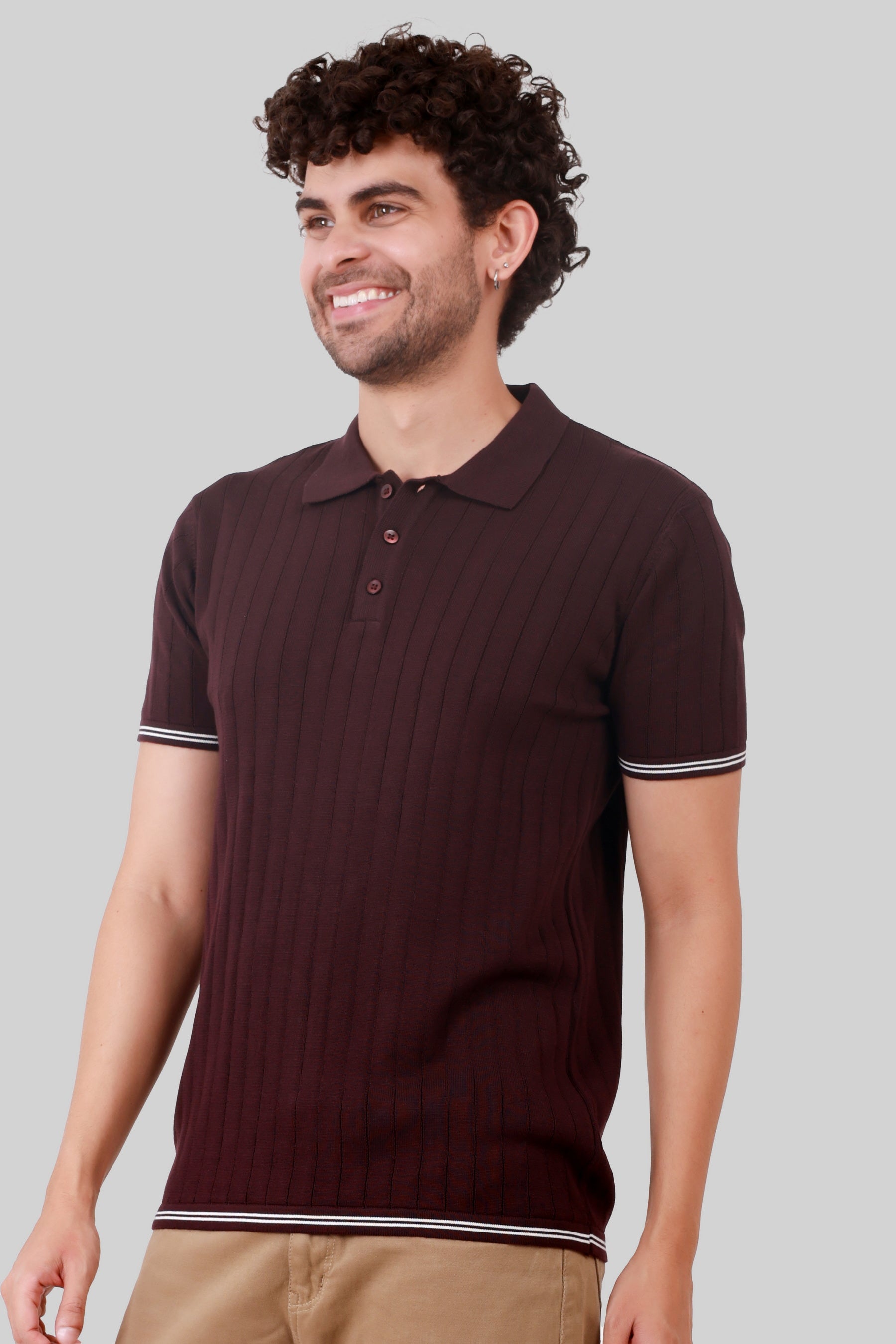 KNITTED COTTON COMPACT T-SHIRT