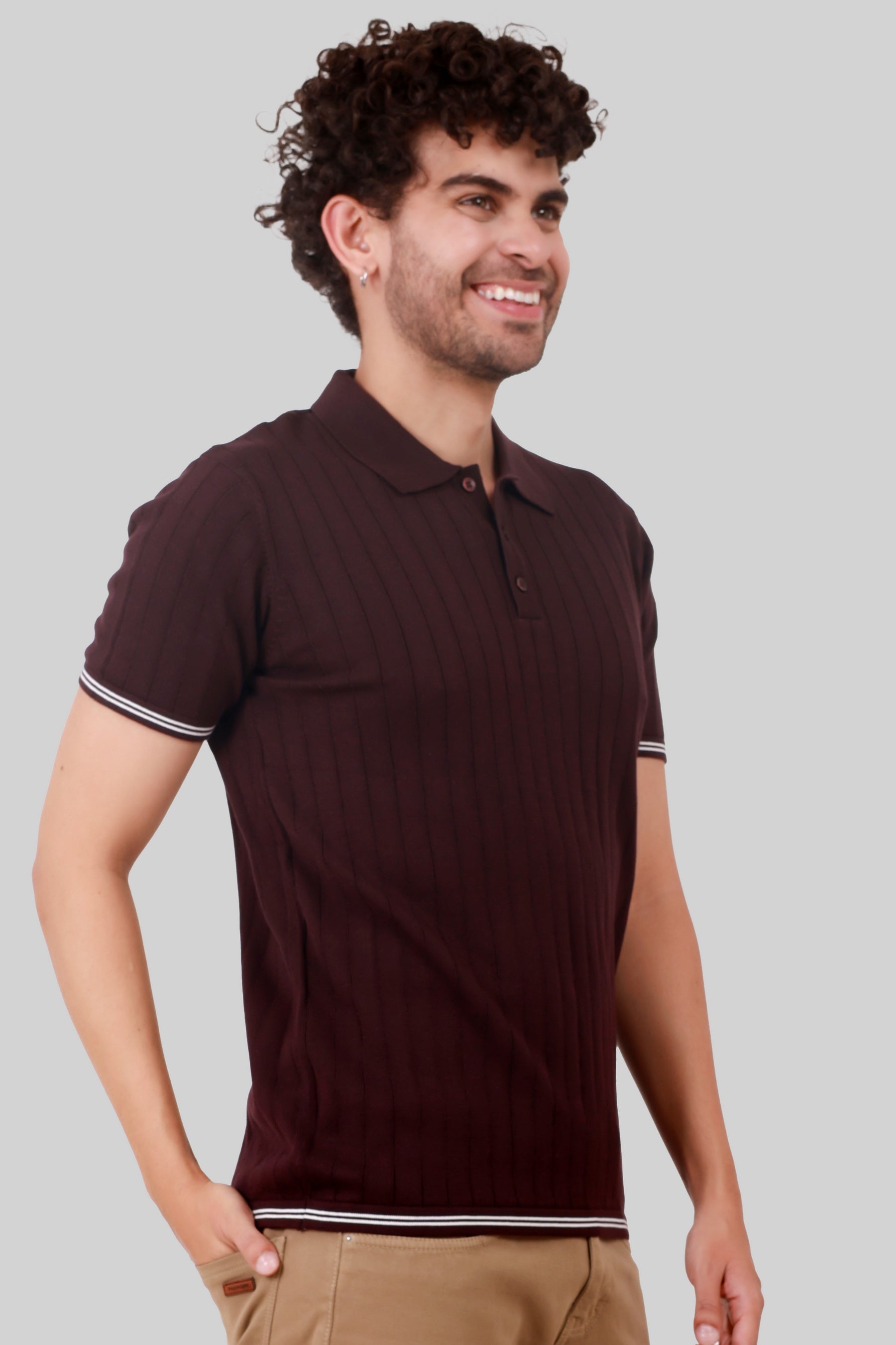 KNITTED COTTON COMPACT T-SHIRT