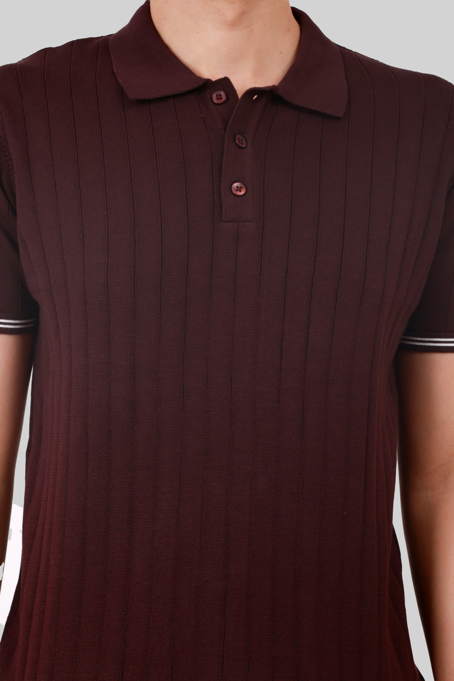 KNITTED COTTON COMPACT T-SHIRT
