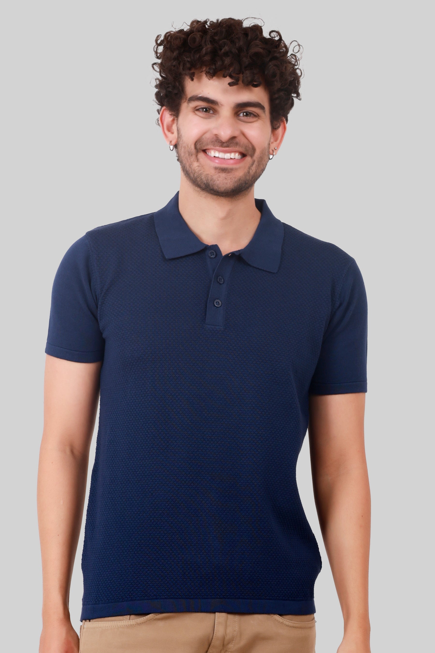 KNITTED COTTON COMPACT T-SHIRT