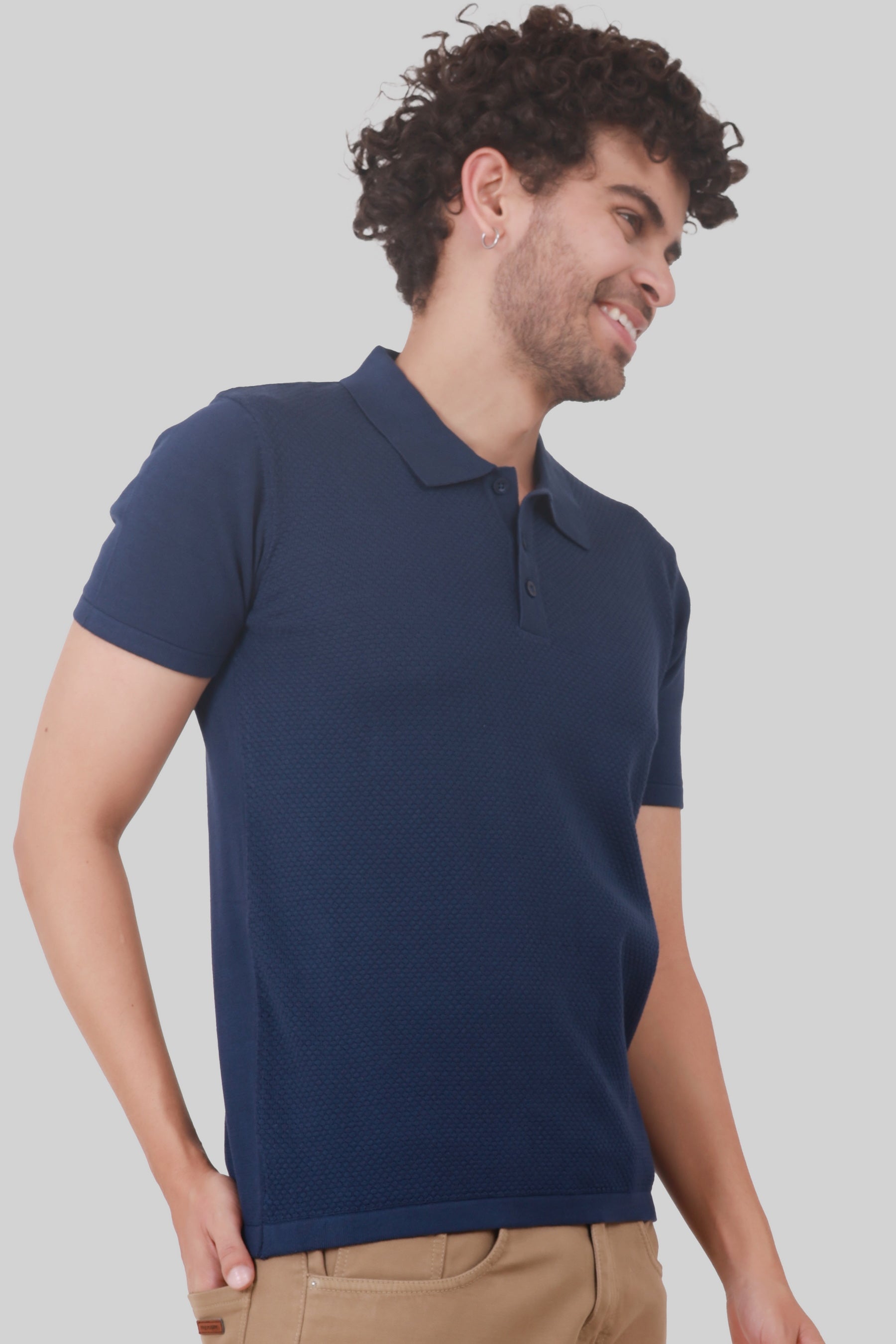 KNITTED COTTON COMPACT T-SHIRT