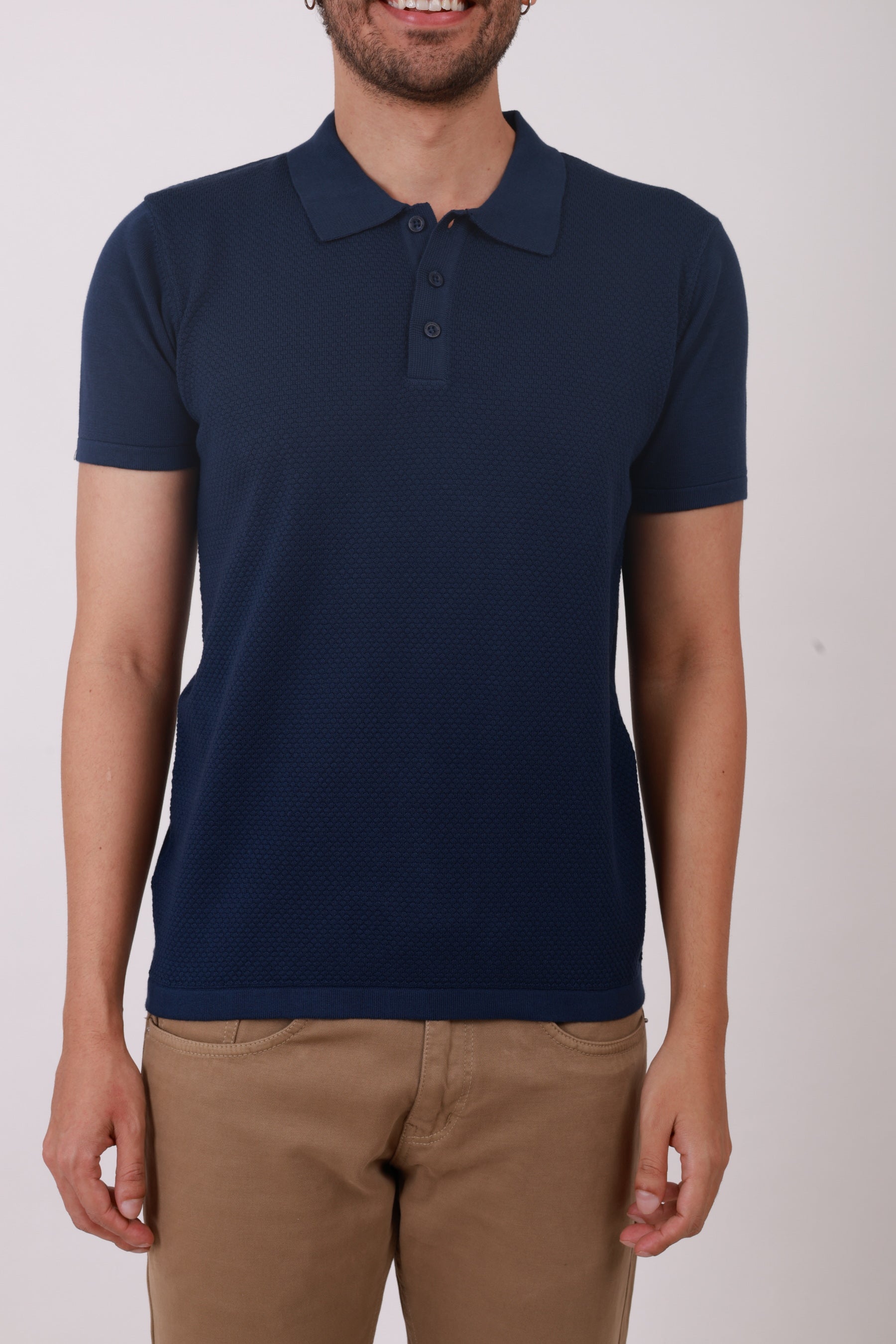 KNITTED COTTON COMPACT T-SHIRT