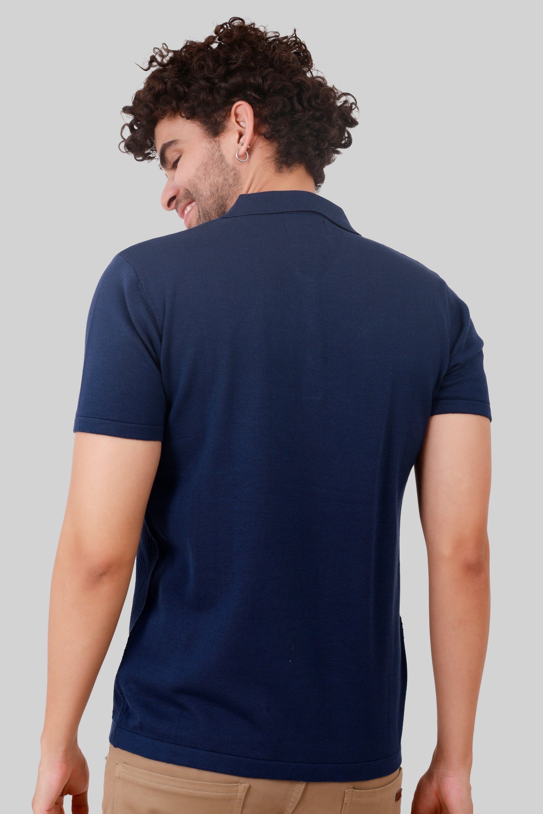 KNITTED COTTON COMPACT T-SHIRT