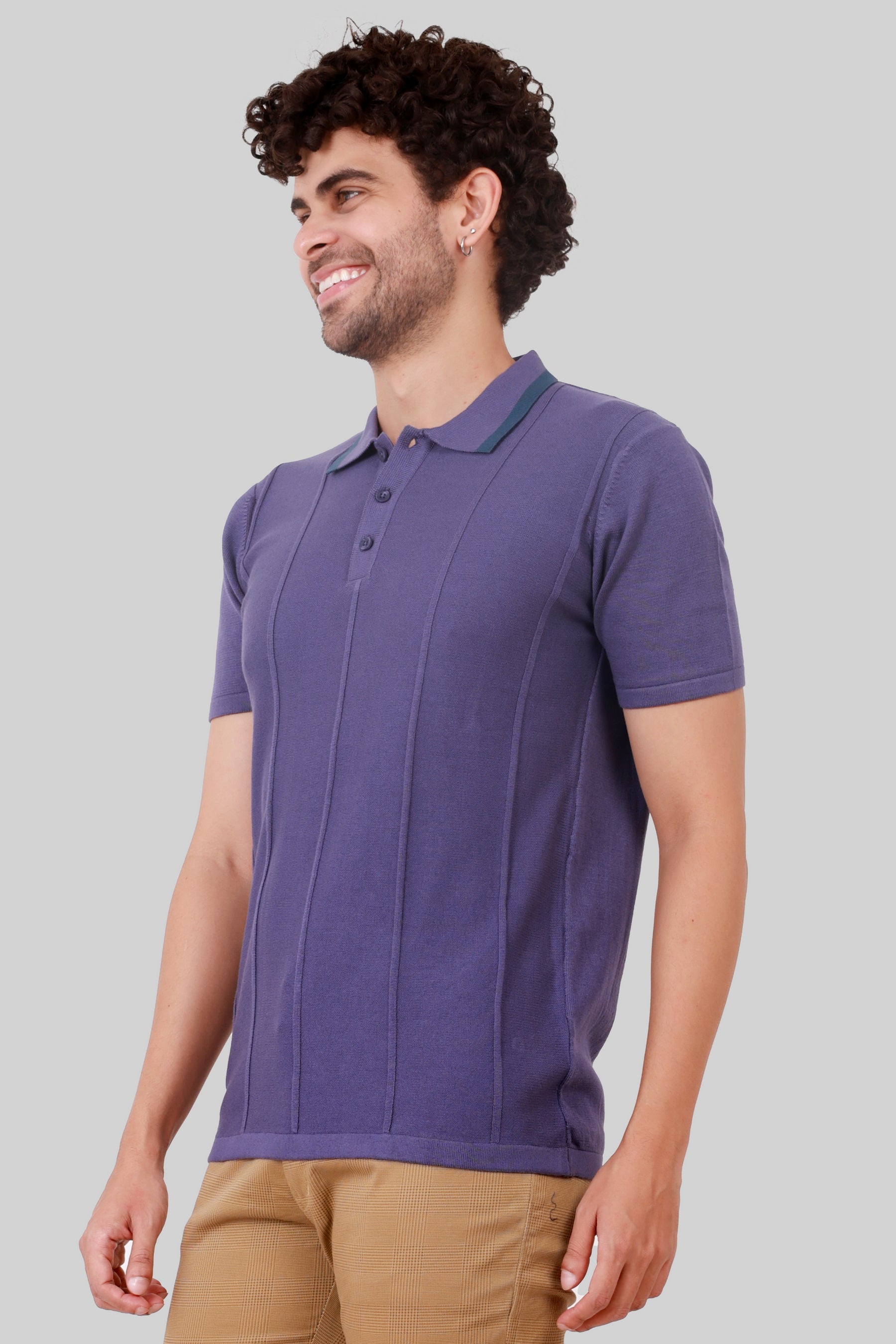 KNITTED COTTON COMPACT T-SHIRT