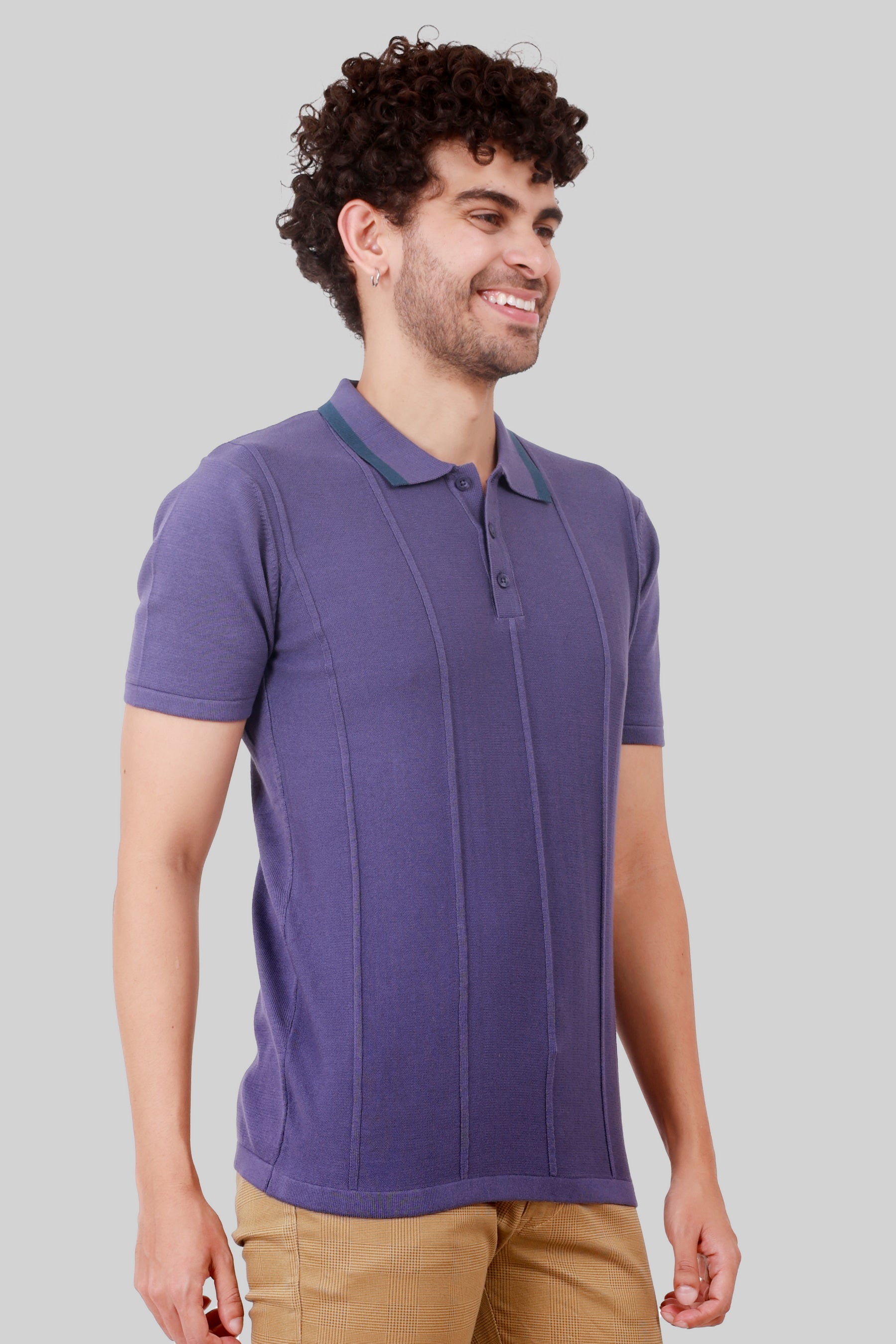 KNITTED COTTON COMPACT T-SHIRT