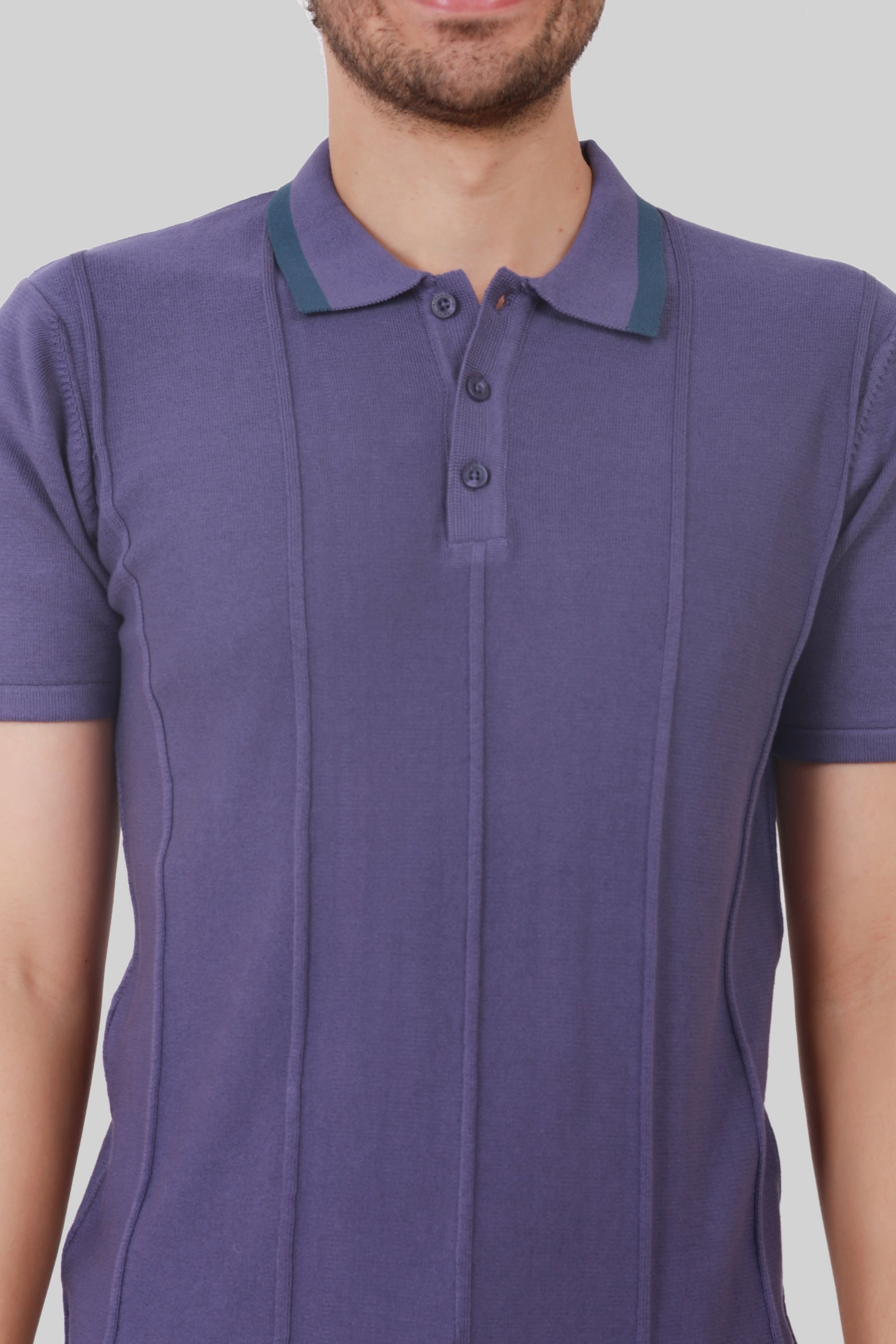 KNITTED COTTON COMPACT T-SHIRT
