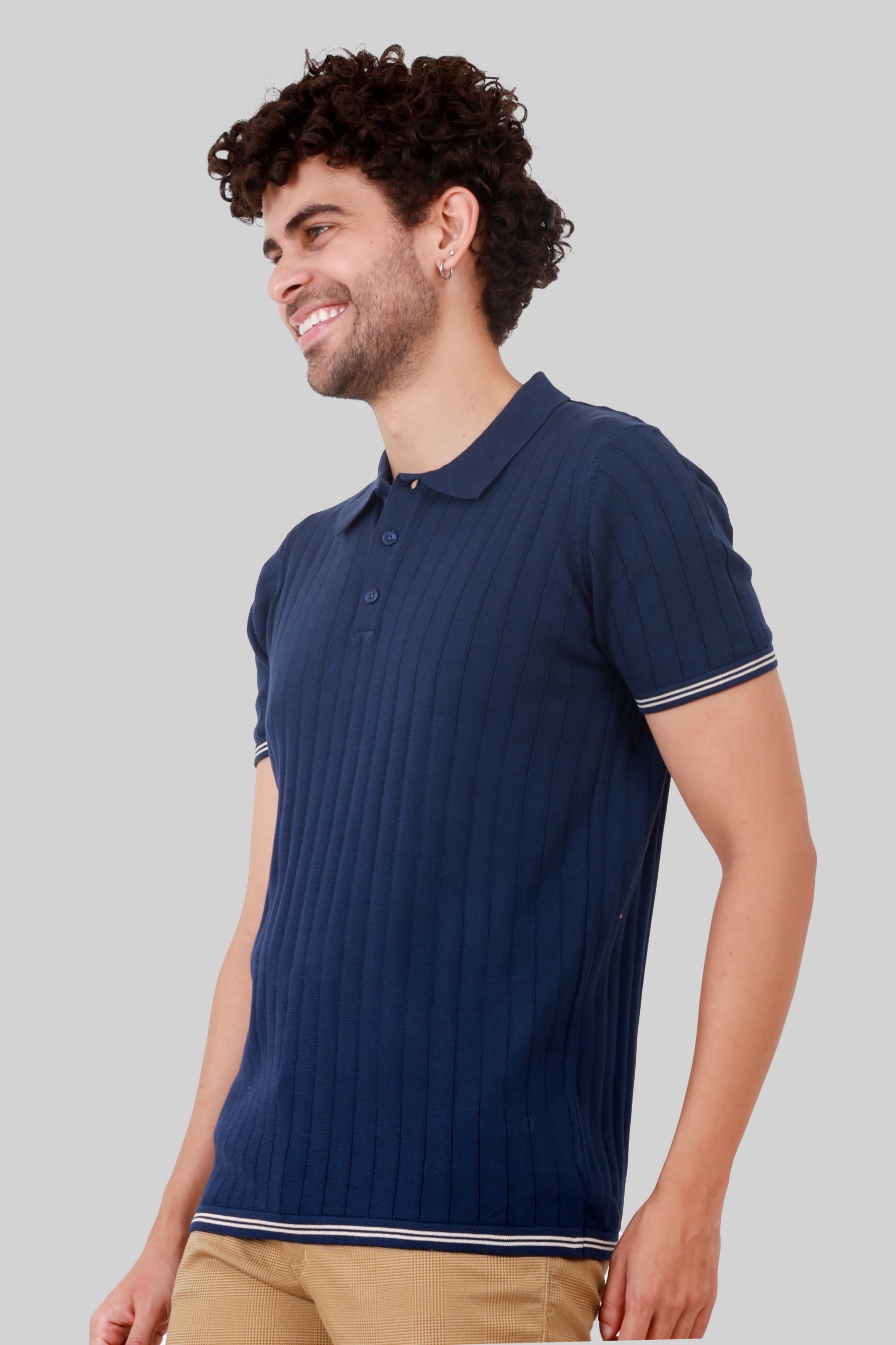 KNITTED COTTON COMPACT T-SHIRT