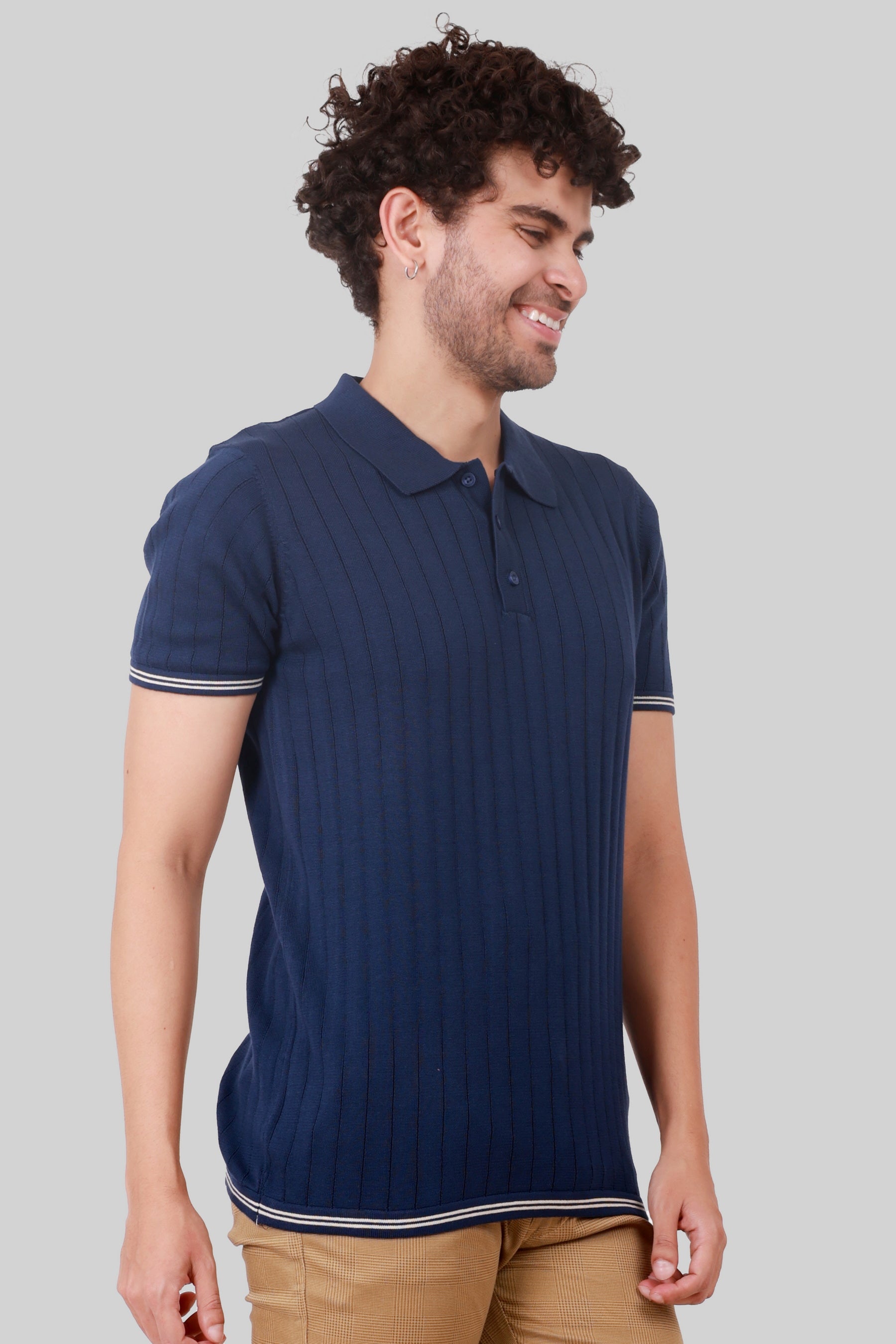 KNITTED COTTON COMPACT T-SHIRT