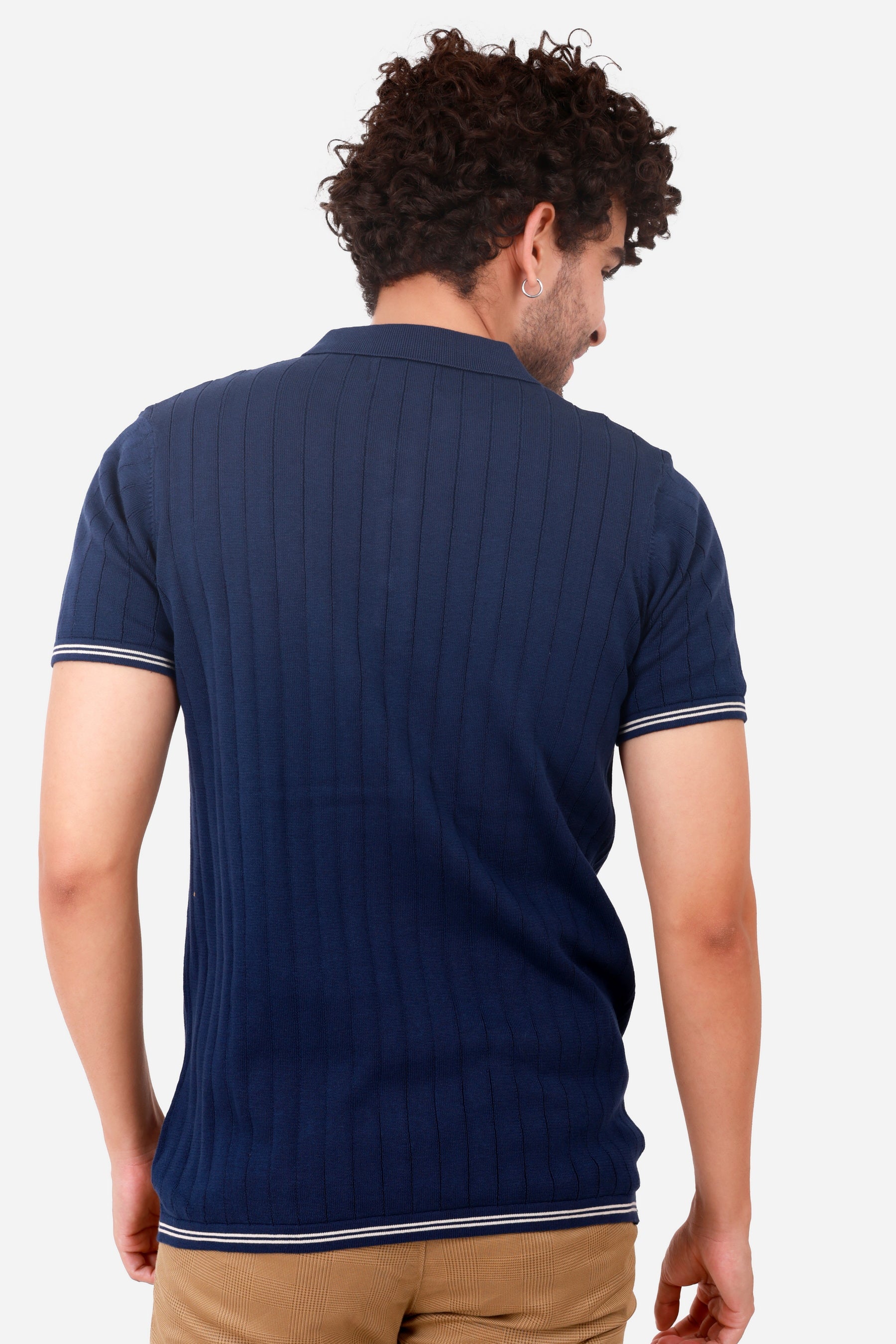 KNITTED COTTON COMPACT T-SHIRT