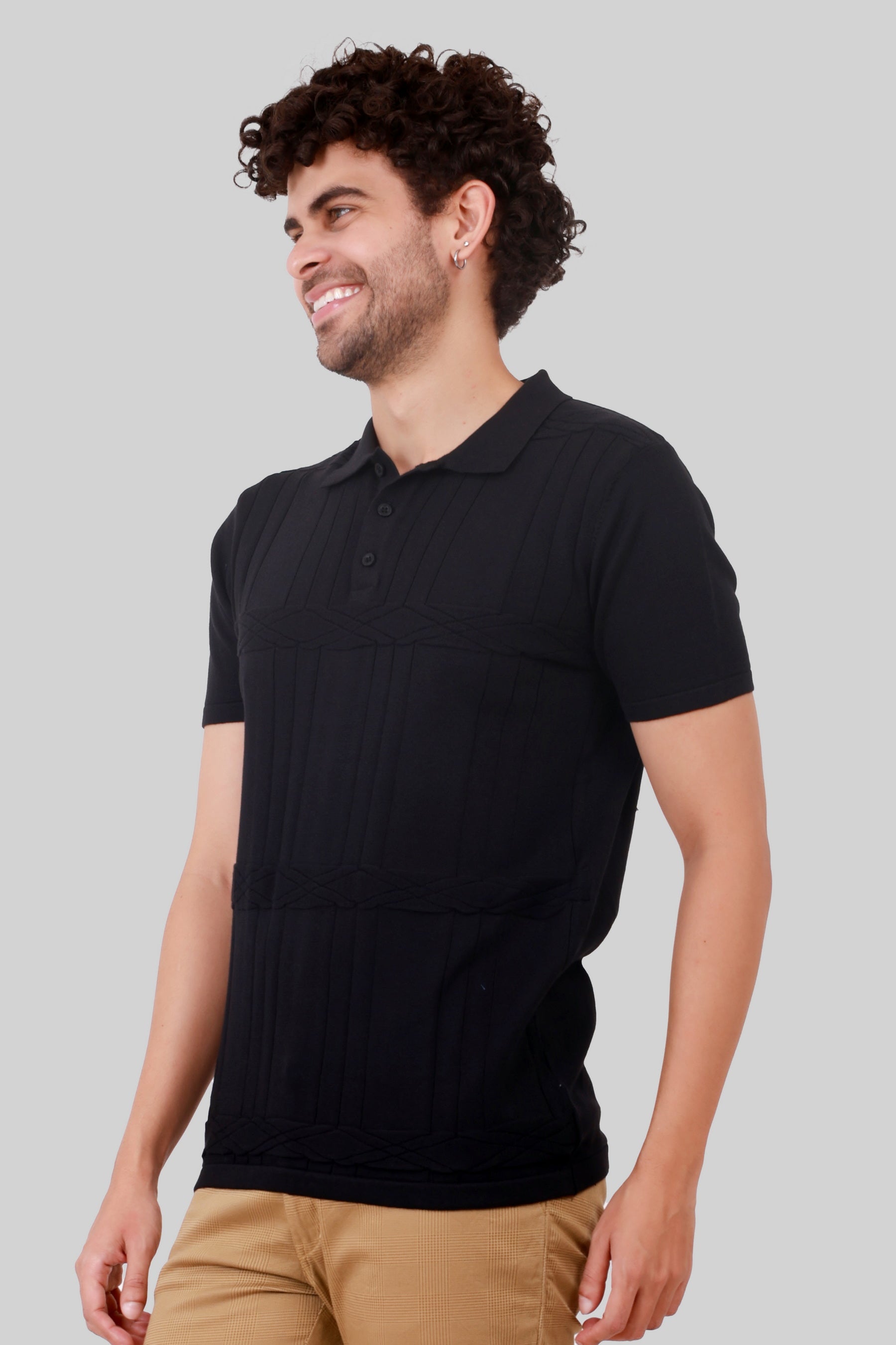 KNITTED COTTON COMPACT T-SHIRT