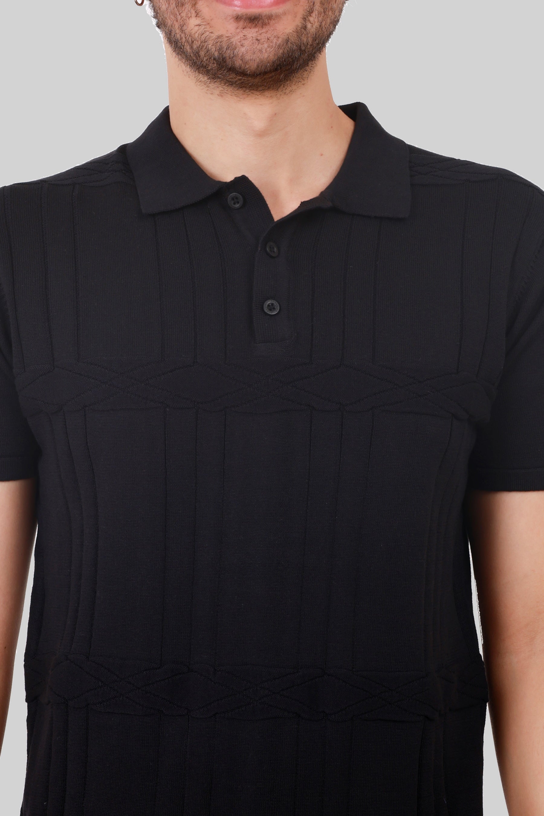 KNITTED COTTON COMPACT T-SHIRT