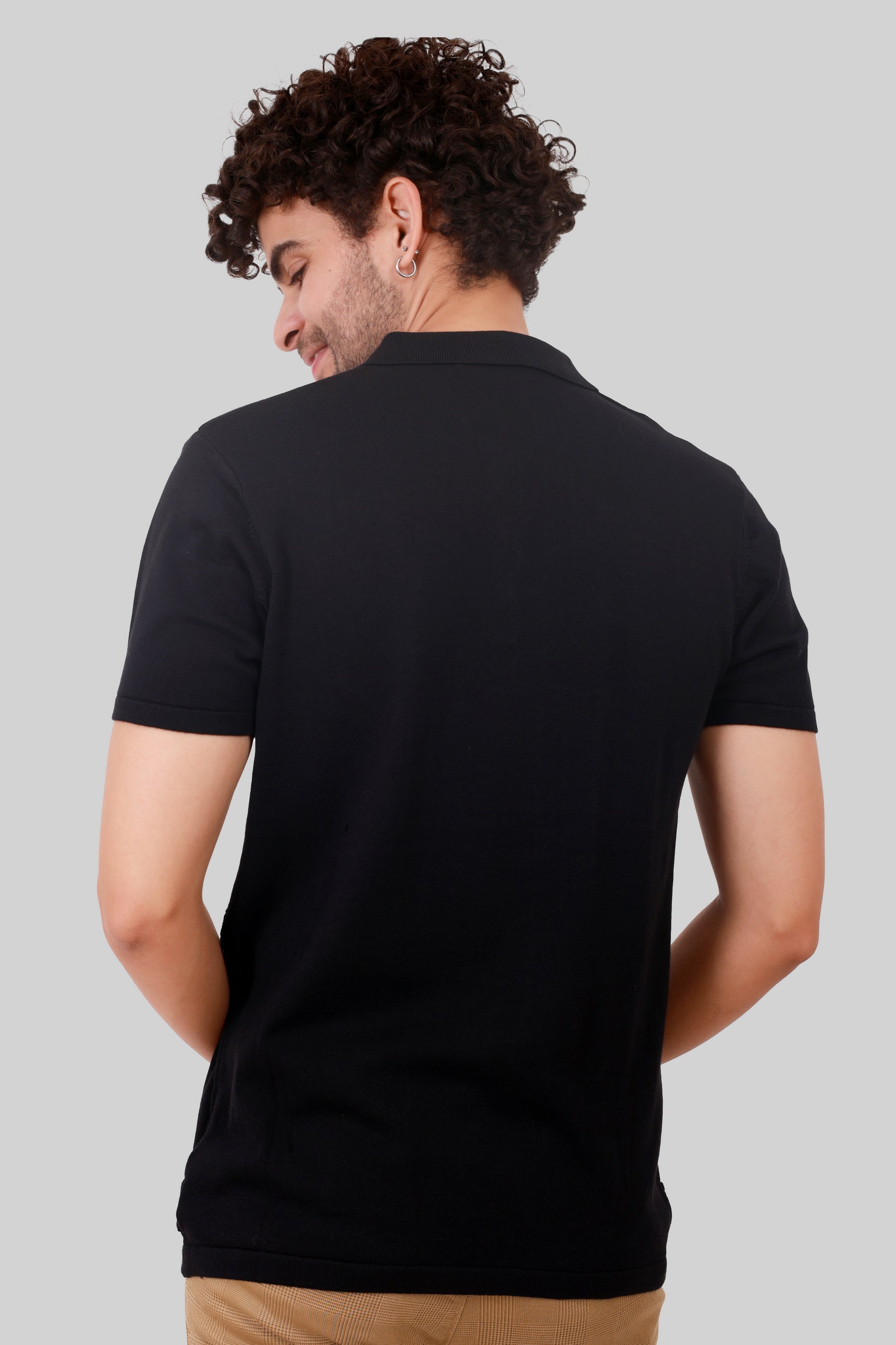 KNITTED COTTON COMPACT T-SHIRT