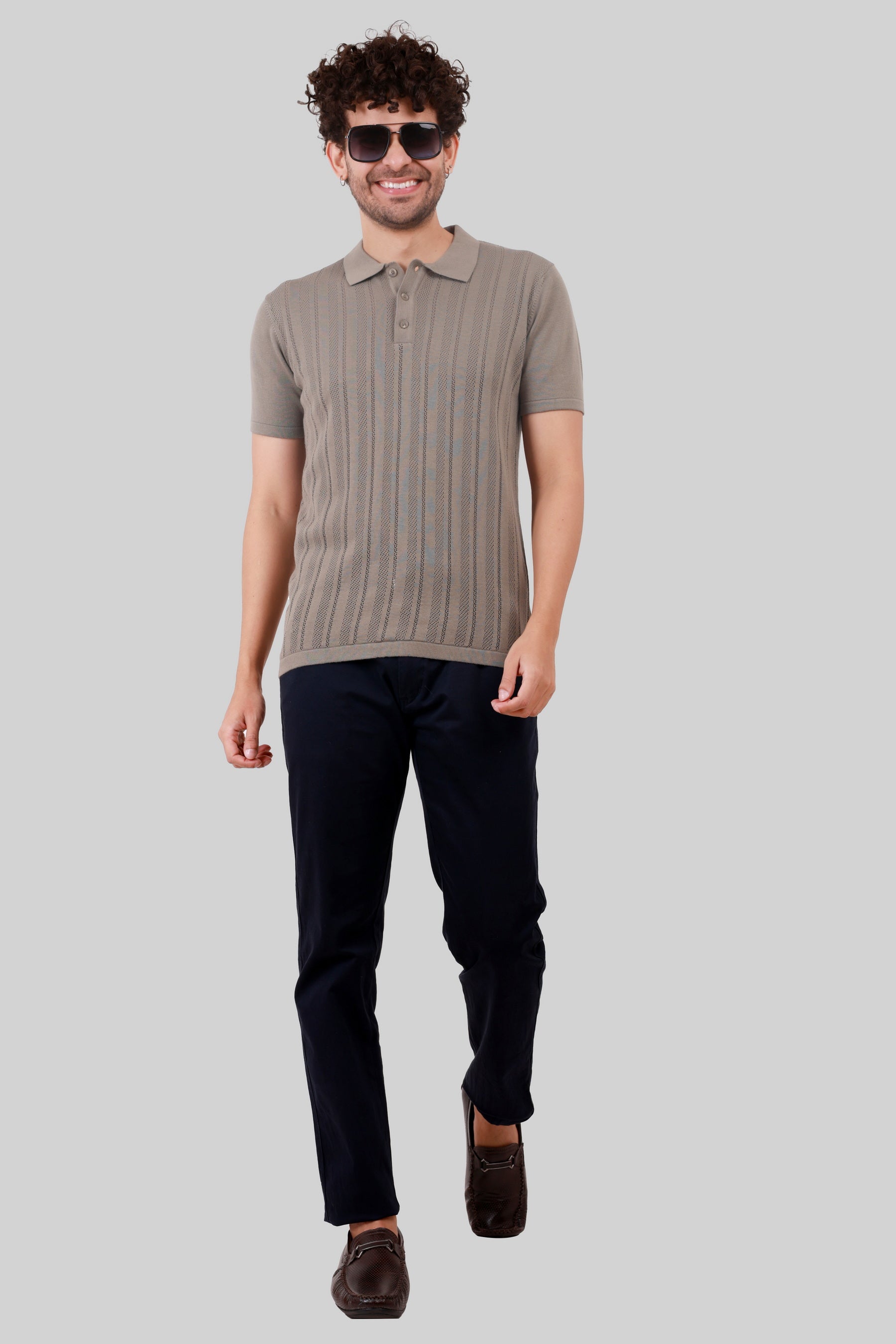 KNITTED COTTON COMPACT T-SHIRT