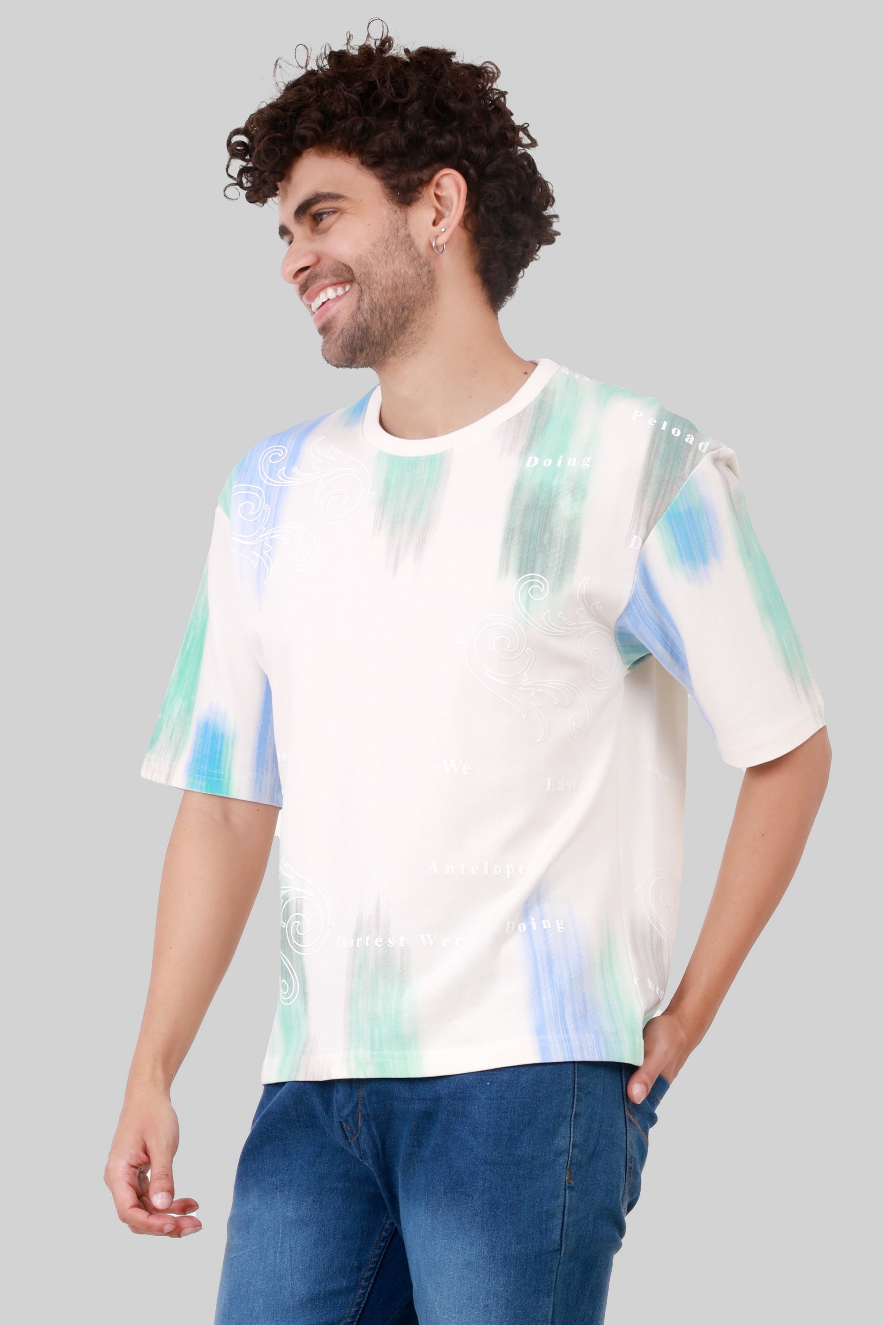 OFF SHOULDER COTTON HEAVY GSM T-SHIRT