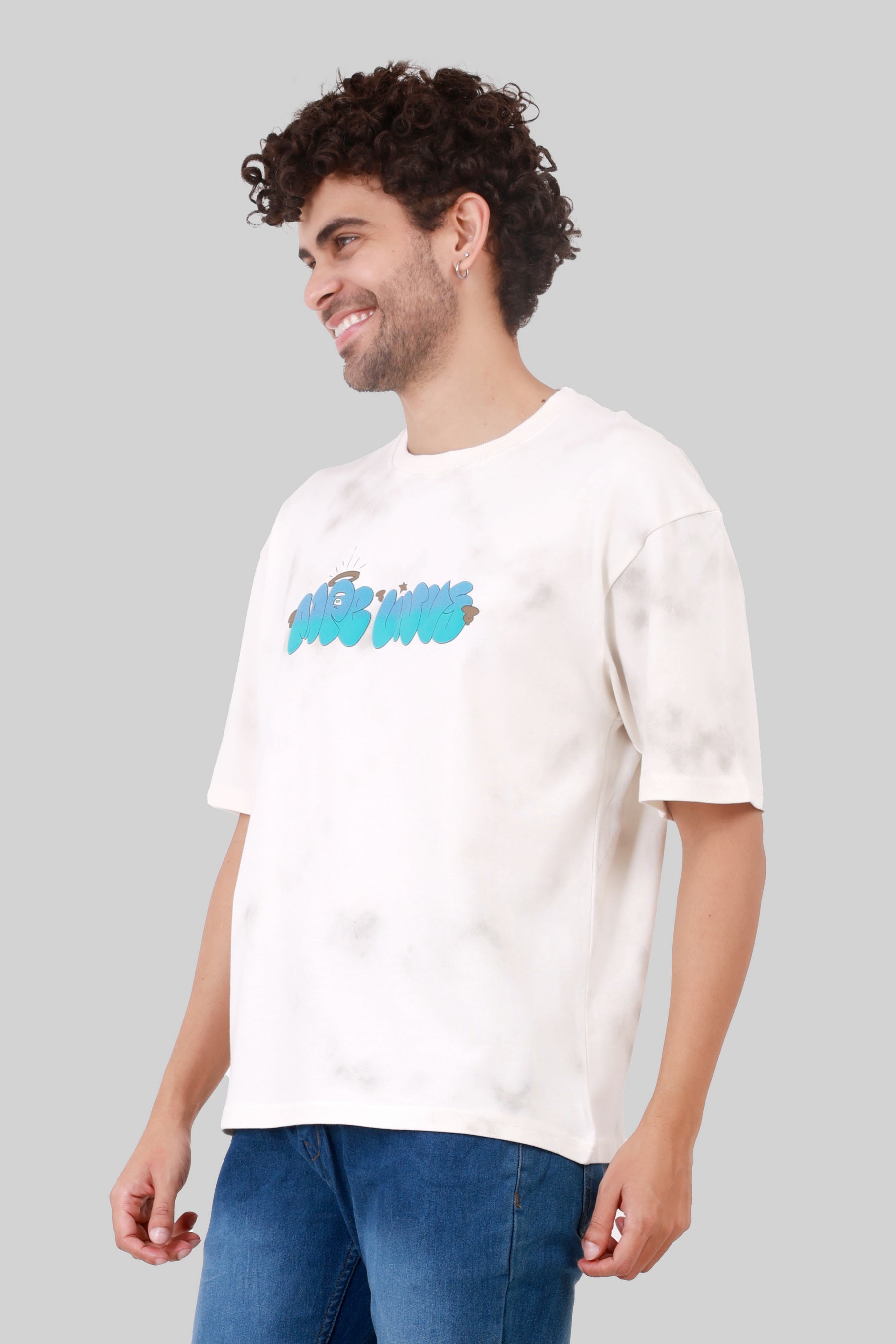 OFF SHOULDER COTTON HEAVY GSM T-SHIRT