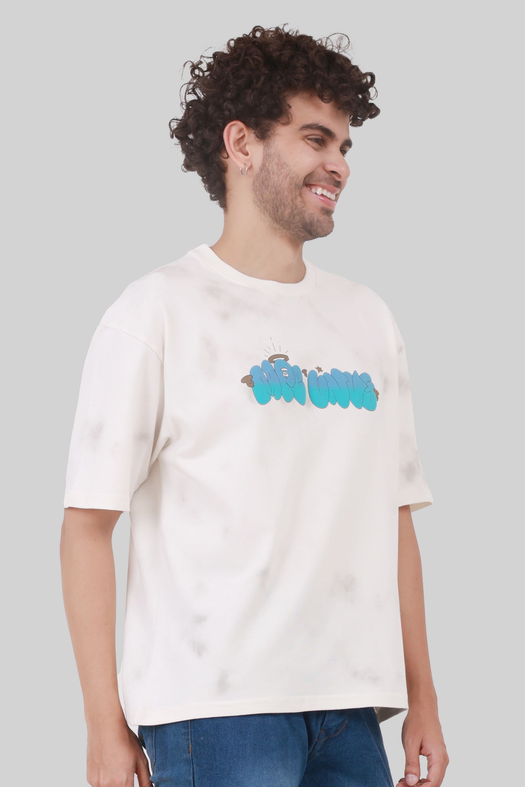 OFF SHOULDER COTTON HEAVY GSM T-SHIRT