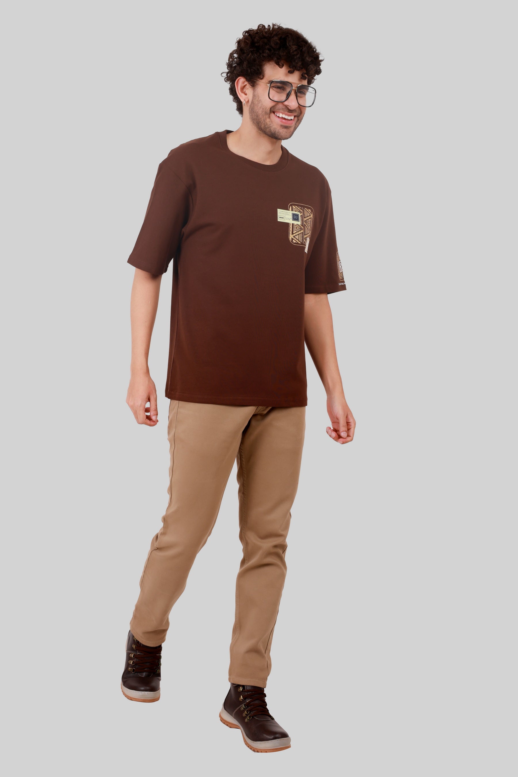 OFF SHOULDER COTTON HEAVY GSM T-SHIRT